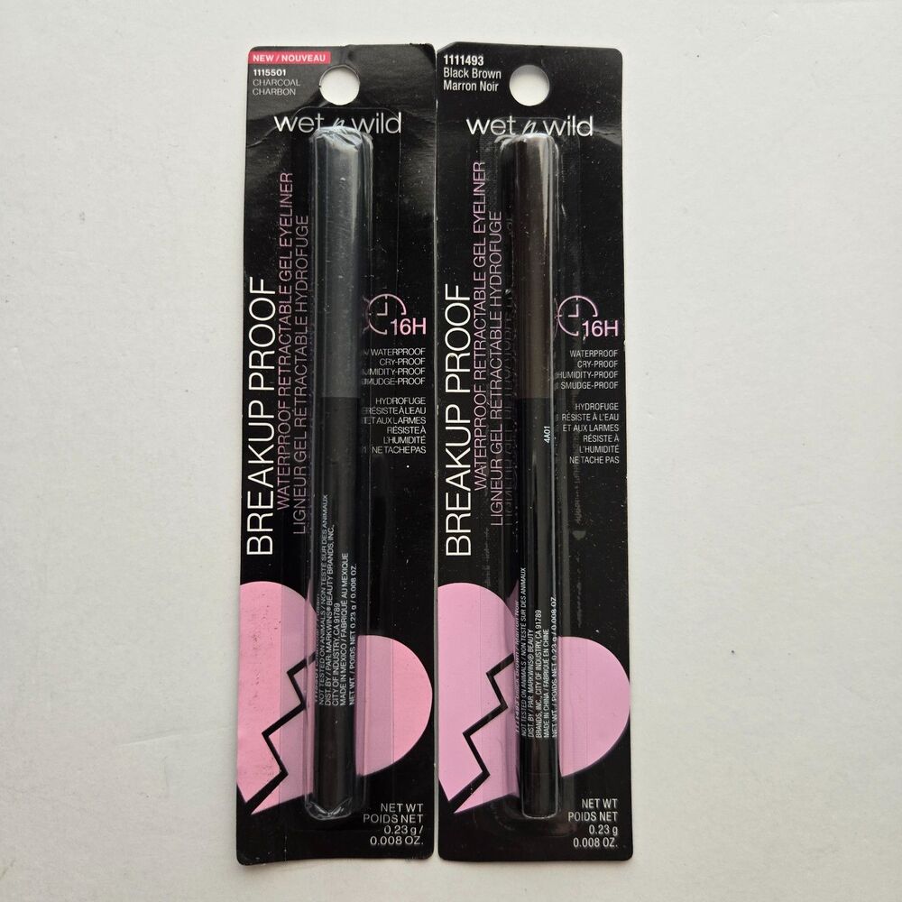 Wet N Wild Eyeliner Bundle Breakup Proof Pencils Retractable Eye Makeup